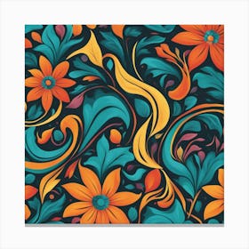 Seamless Floral Pattern Canvas Print