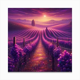 Purple Vineyard 1 Canvas Print