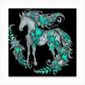 Teal Horse Canvas Print