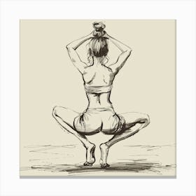 A Yoga Session Hand Drawn Sketch Illustration 1718673649 4 Canvas Print