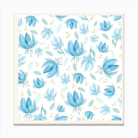 Blue Flowers 1 Canvas Print