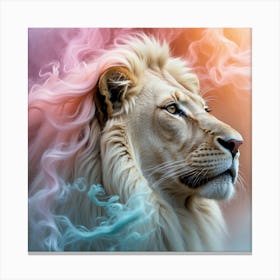 Colors and lion Canvas Print
