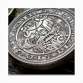 British Silver Coins Canvas Print