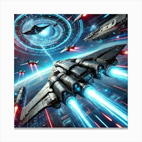 A High Tech, Sci Fi Scene Showing The Cascade Sove Canvas Print