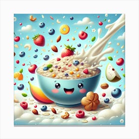 Cartoon Oats Canvas Print