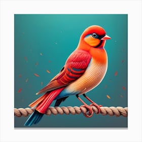 Bird On A Rope Canvas Print