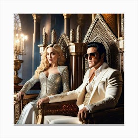 Elvis And Madonna Canvas Print