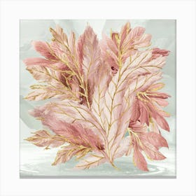 Pink Leaves Canvas Print Canvas Print