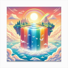 Rainbow Waterfall Canvas Print