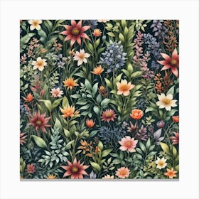 Floral Wallpaper 4 Canvas Print