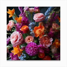 Bouquet Of Flowers Canvas Print