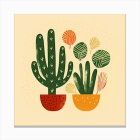 Cactus Illustration Art 70 Canvas Print
