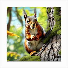 Squirrel In The Forest 383 Canvas Print