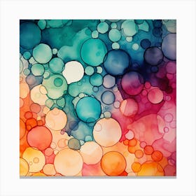 Watercolor Bubbles 1 Canvas Print