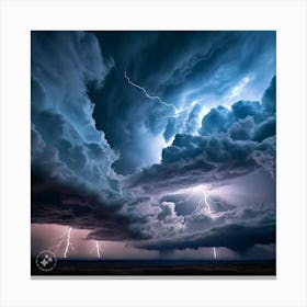 Lightning In The Sky Canvas Print