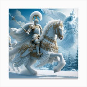 Angel On Horseback Canvas Print