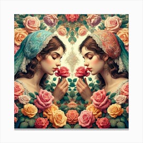 Roses And Roses Canvas Print