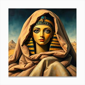 Cleopatra under Blankets by Pyraminds - Diverse Art Illustration 45 Canvas Print