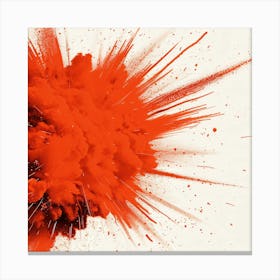 Explosion Of Red Powder Canvas Print