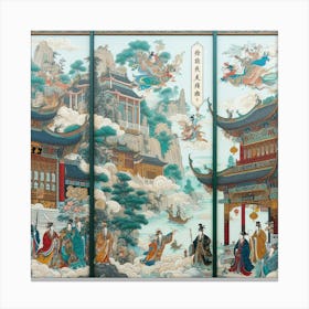 Chinese Mural 3 Canvas Print