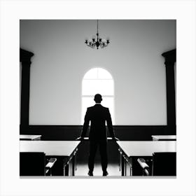 Silhouette Of A Businessman modern art Canvas Print