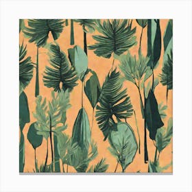 Tropical Tree On A Solid Background pattern art, 124 Canvas Print