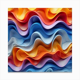 Abstract Wavy Pattern 2 Canvas Print