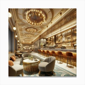 Bar Interior Design 1 Canvas Print