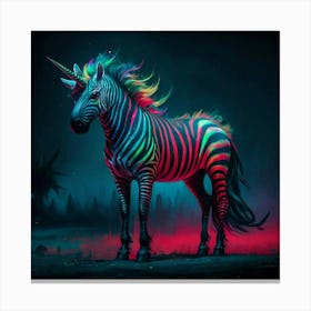 Unicorn Zebra Canvas Print