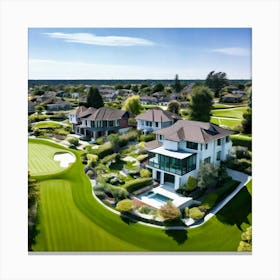 Aerial View Of A Golf Course 1 Canvas Print