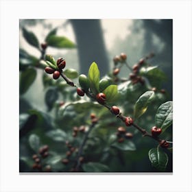 Coffee Tree In The Forest Canvas Print