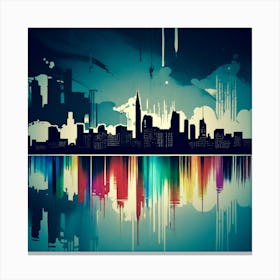 Abstract City Skyline 3 Canvas Print