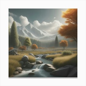 Landscape - Digital Painting Canvas Print