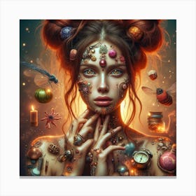 Clockwork Girl Canvas Print