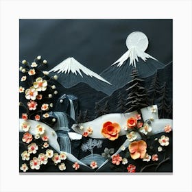 Japanese Paper Art Canvas Print