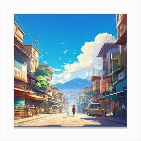 Anime City Canvas Print