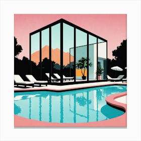 House By The Pool 4 Canvas Print