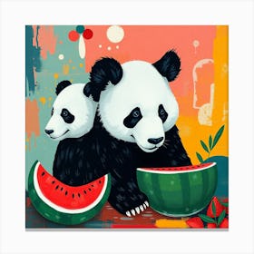 Panda Bears Canvas Print