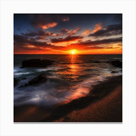 Sunset At The Beach 748 Canvas Print