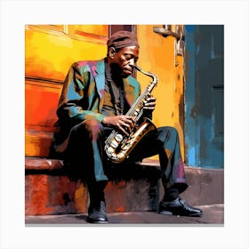 Saxophone Player 11 Canvas Print