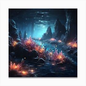 Dark Fantasy Cave Canvas Print