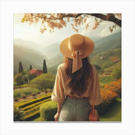 Woman In A Hat Canvas Print