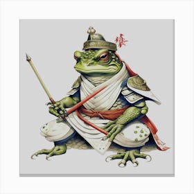 Samurai Frog Canvas Print