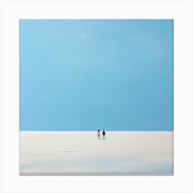 Two People Walking In The Desert Canvas Print
