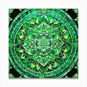 Shamanic Mandala Stained Glass Canvas Print