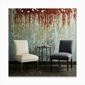 An Aged Arcane Design Transforms The Retro Frame With Various Earthy Tones That Splatter About In A (1) Canvas Print