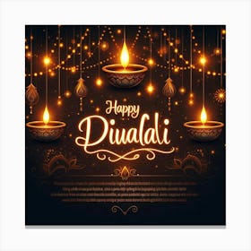 Happy Diwali Images Templates Design S (14) Canvas Print