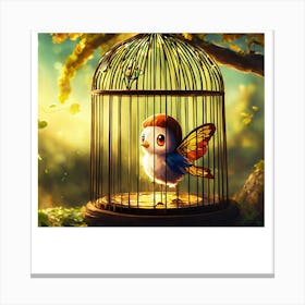 Bird In A Cage Canvas Print