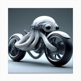 A Motorcycle With Tentacle Canvas Print