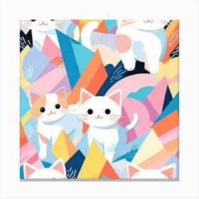 Kawaii Cats 1 Canvas Print